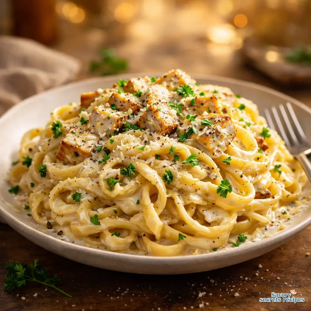 easy alfredo dinner final presentation