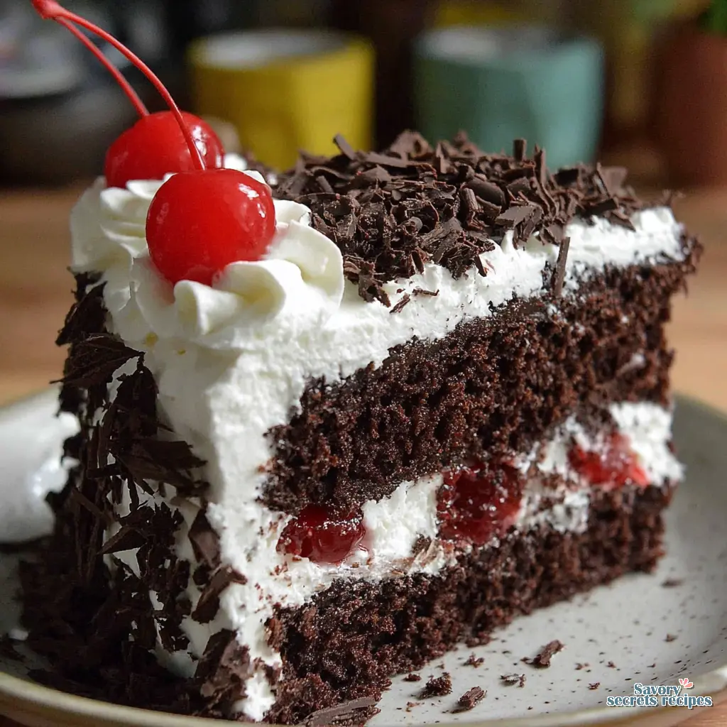 easy black forest cake recipe with cake mix - variation 4