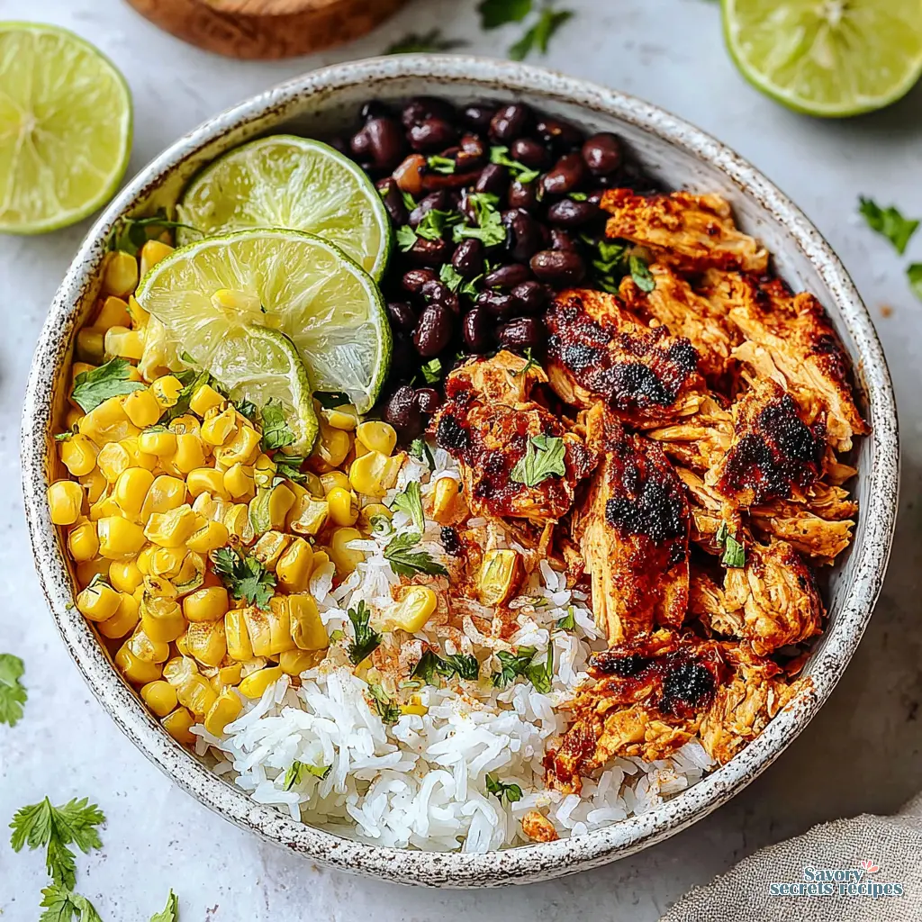 easy chicken bowl recipe final presentation