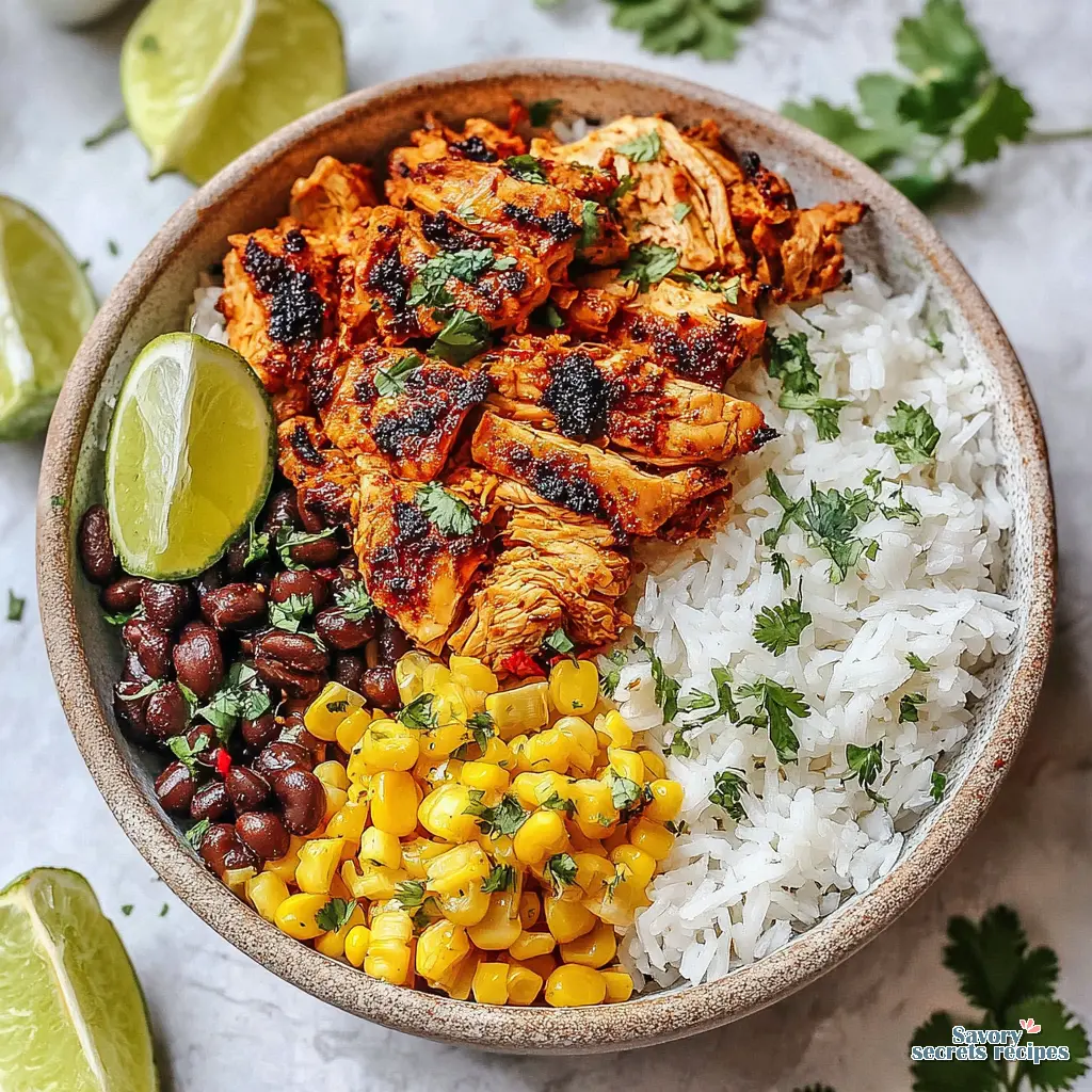 easy chicken bowl recipe - variation 4