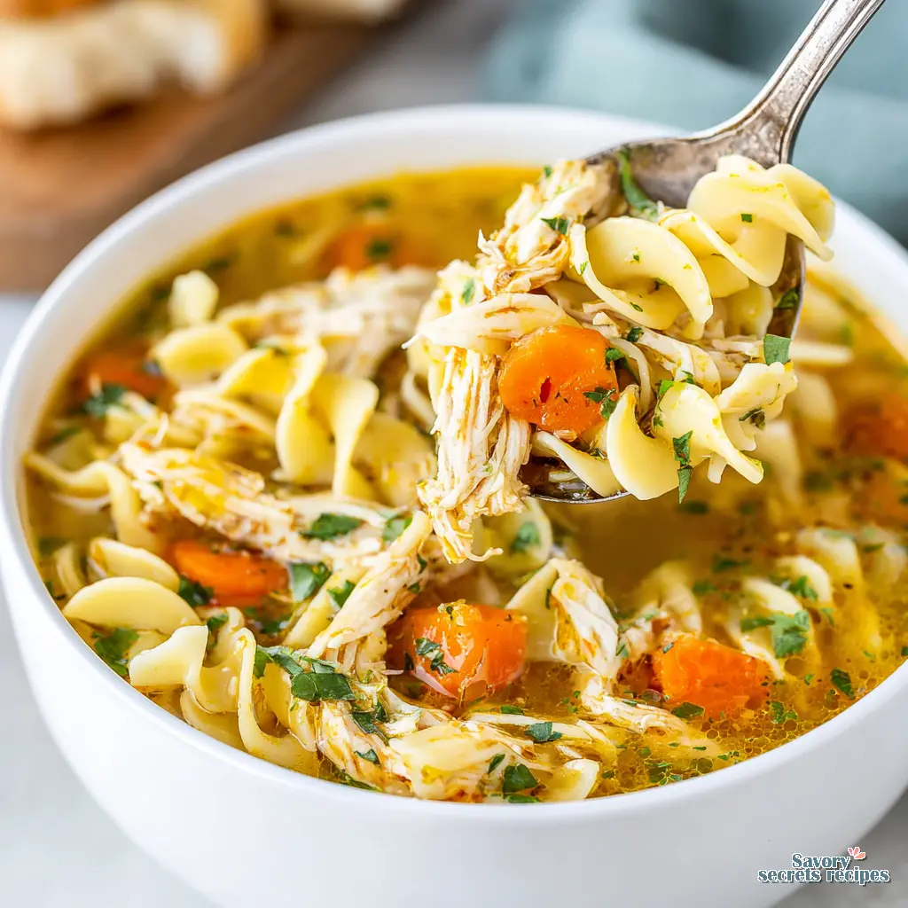 easy chicken noodle soup - variation 4