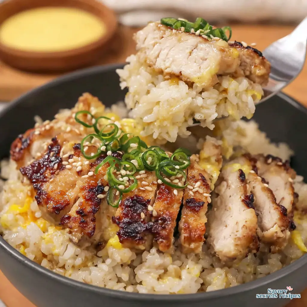easy chicken rice bowl - variation 4