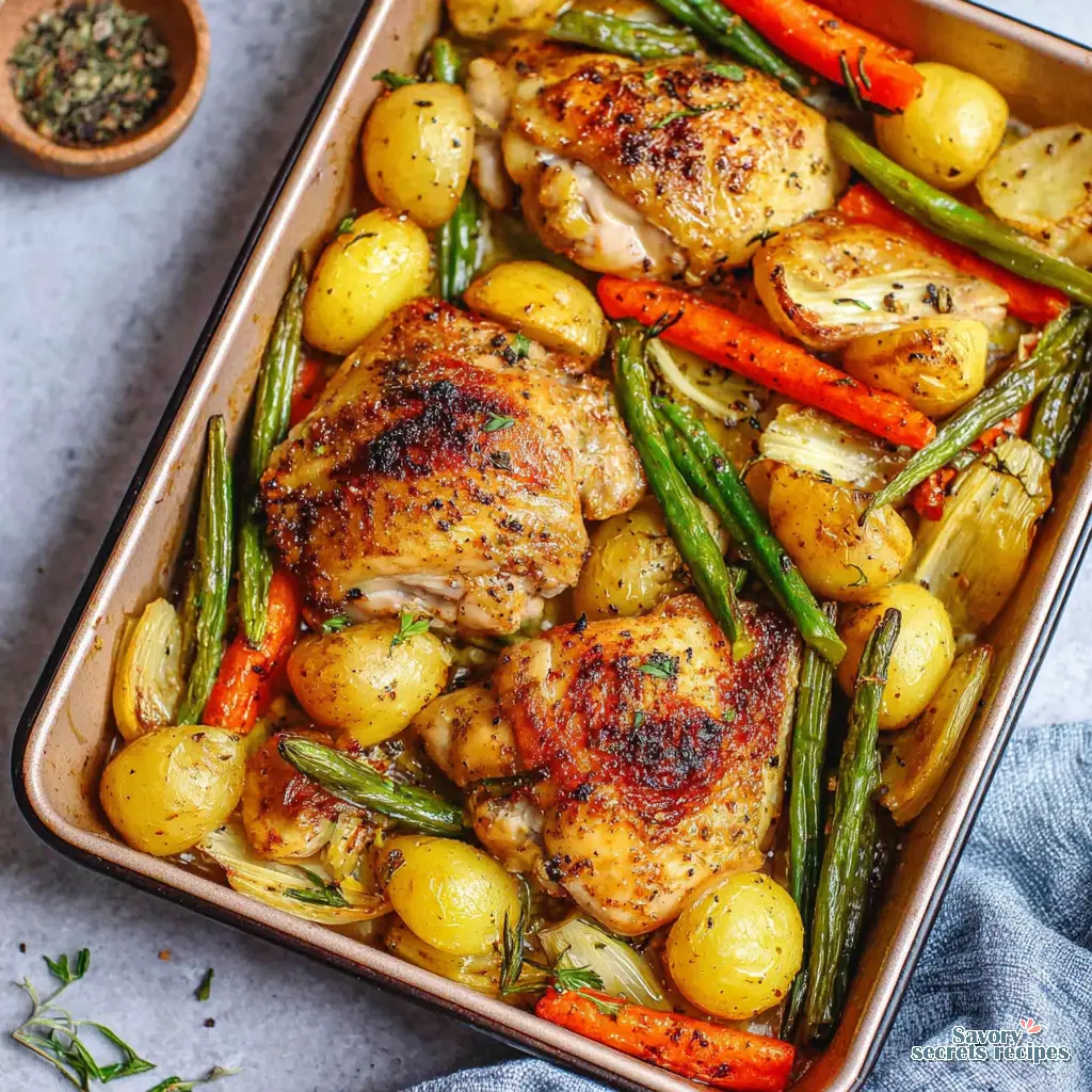 easy chicken tray bake final presentation