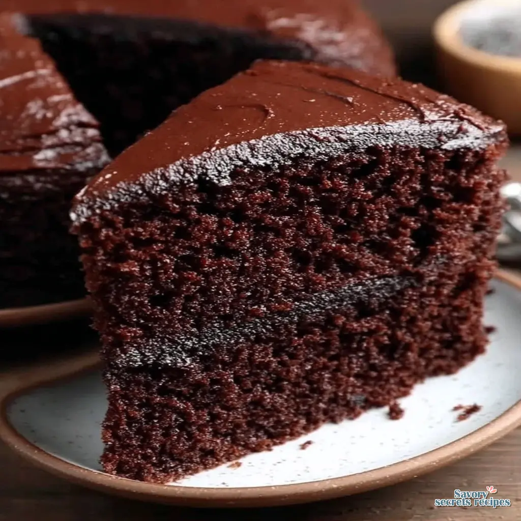 easy chocolate cake final presentation