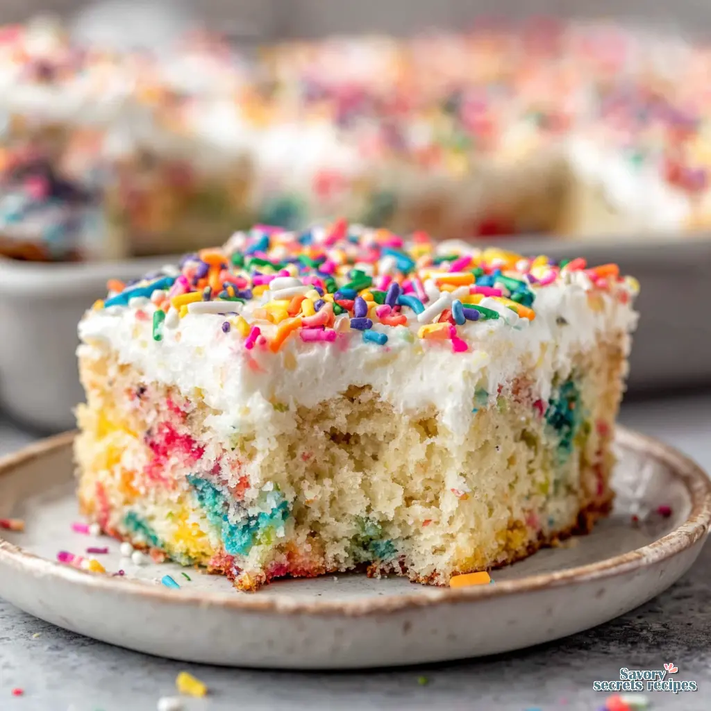 easy funfetti sheet cake - variation 4