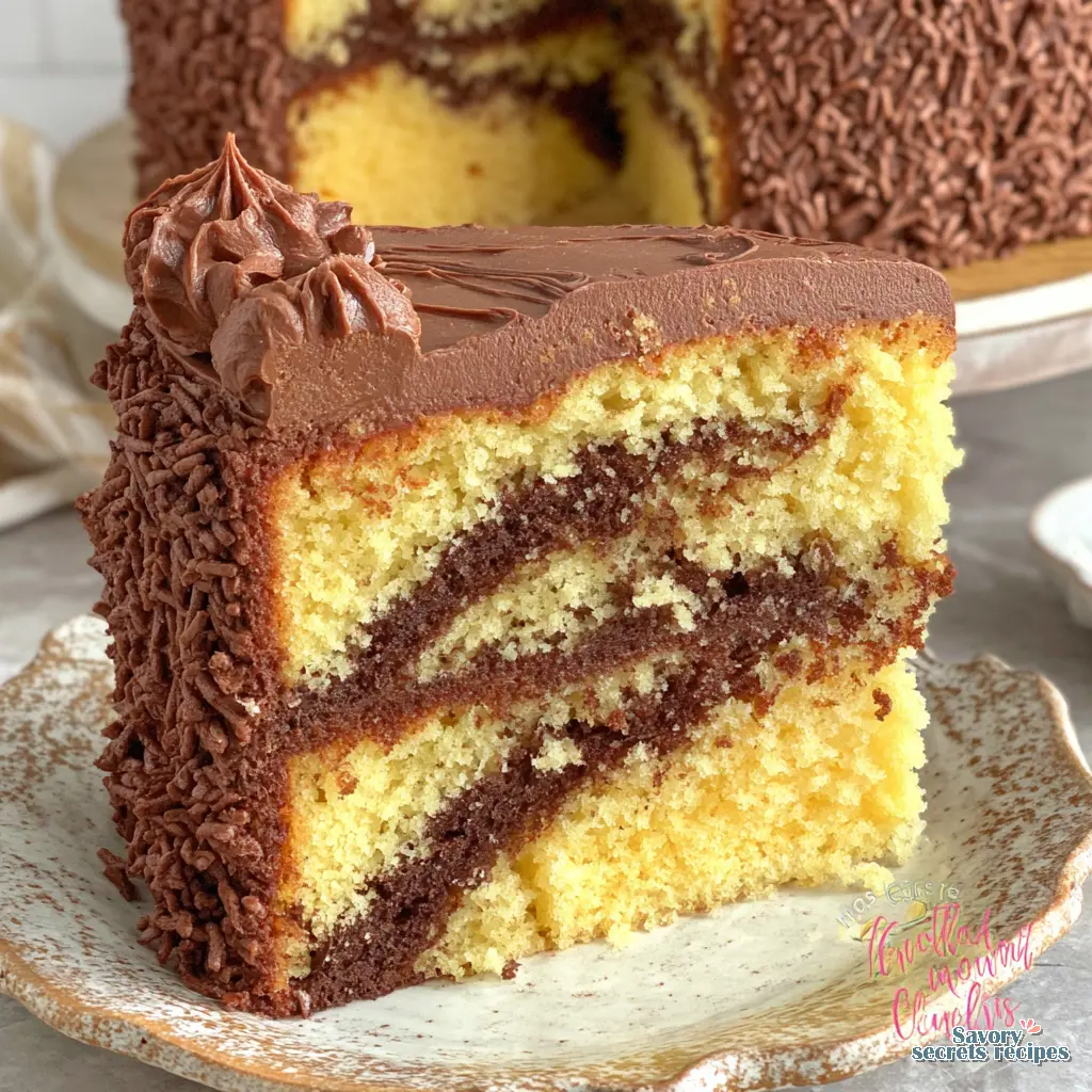 easy marble cake with box mix - variation 4