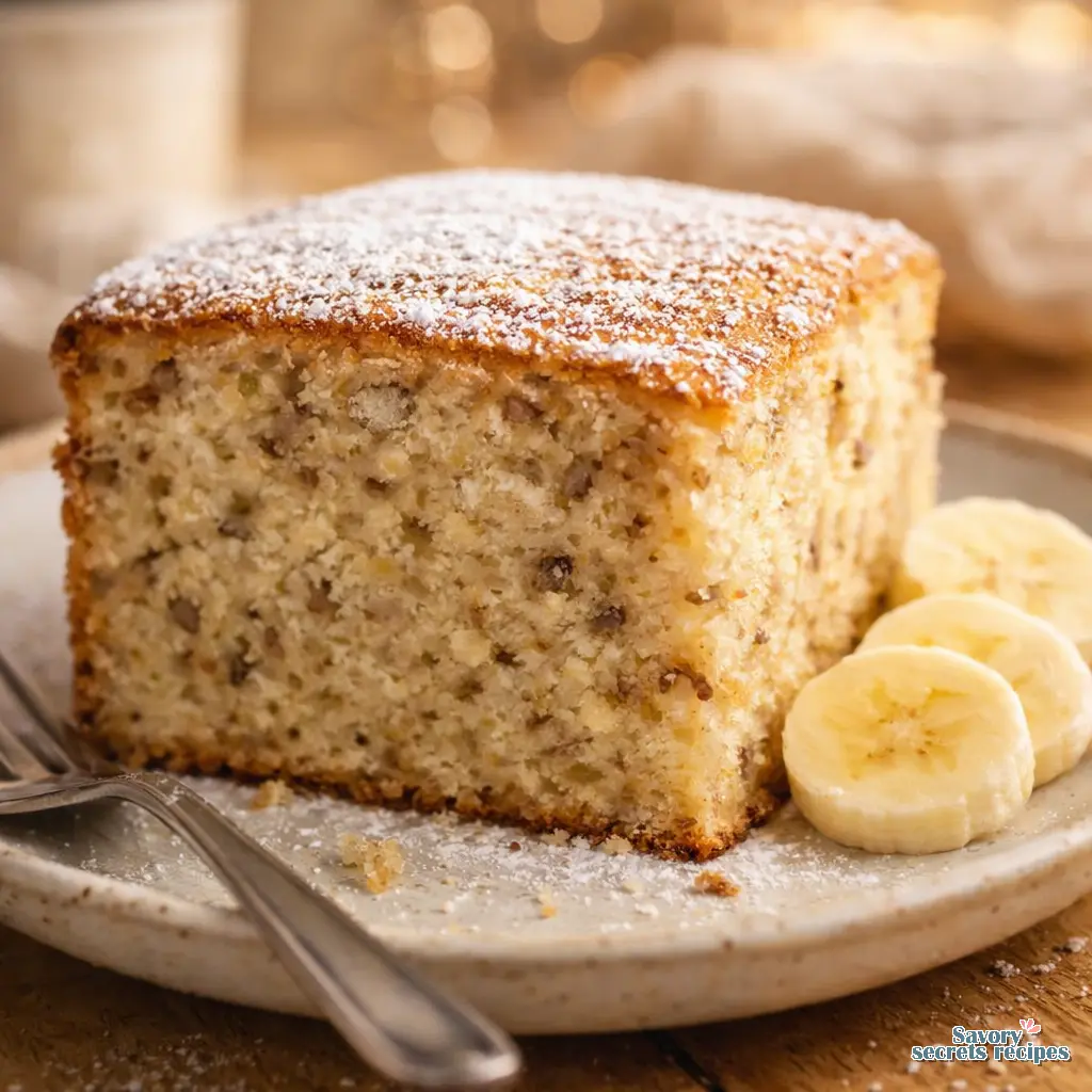 easy moist banana cake recipe final presentation