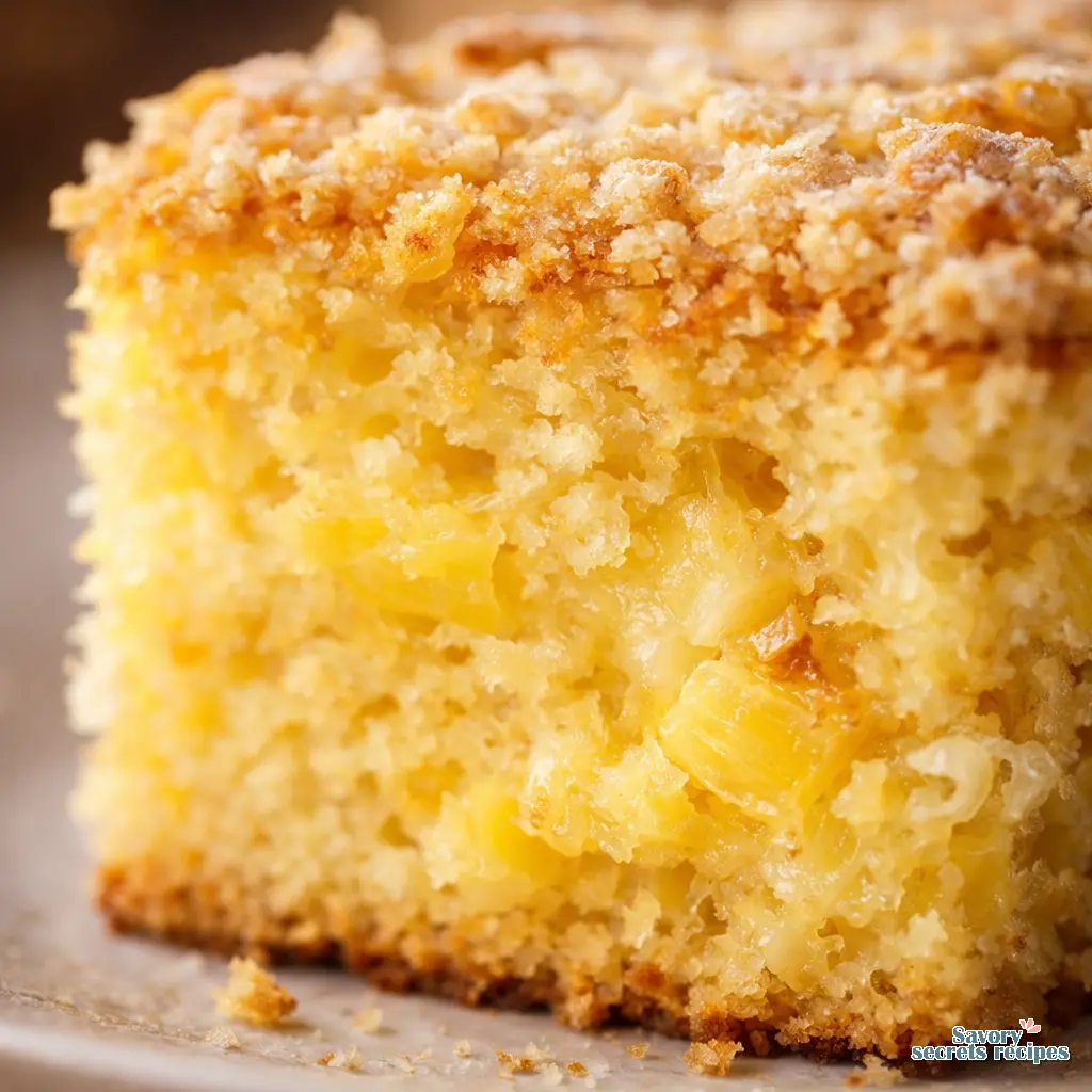 easy pineapple cake recipe close up