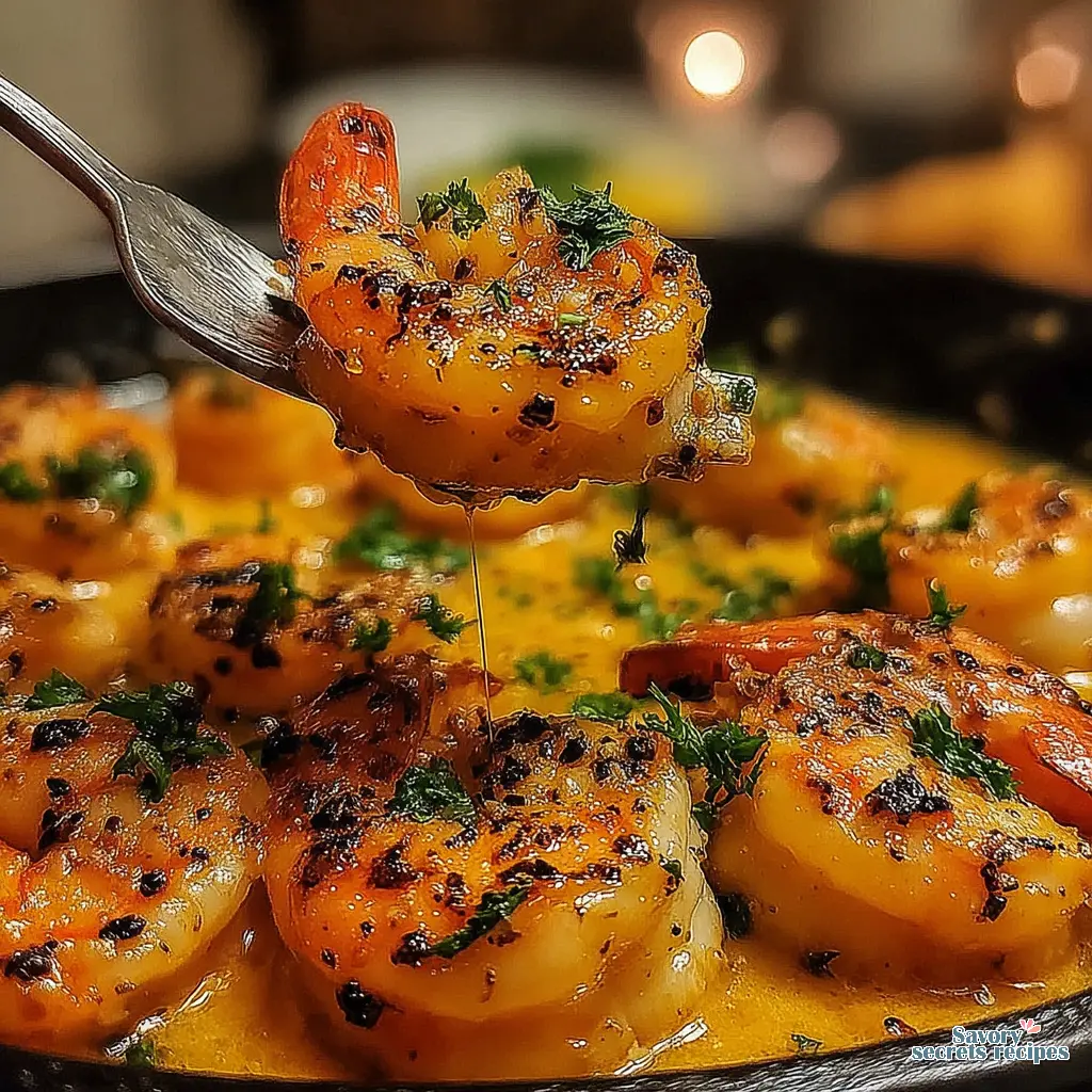 easy shrimp skillet close up