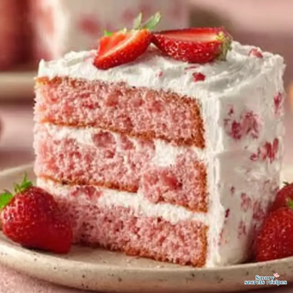 easy strawberry cake recipe final presentation