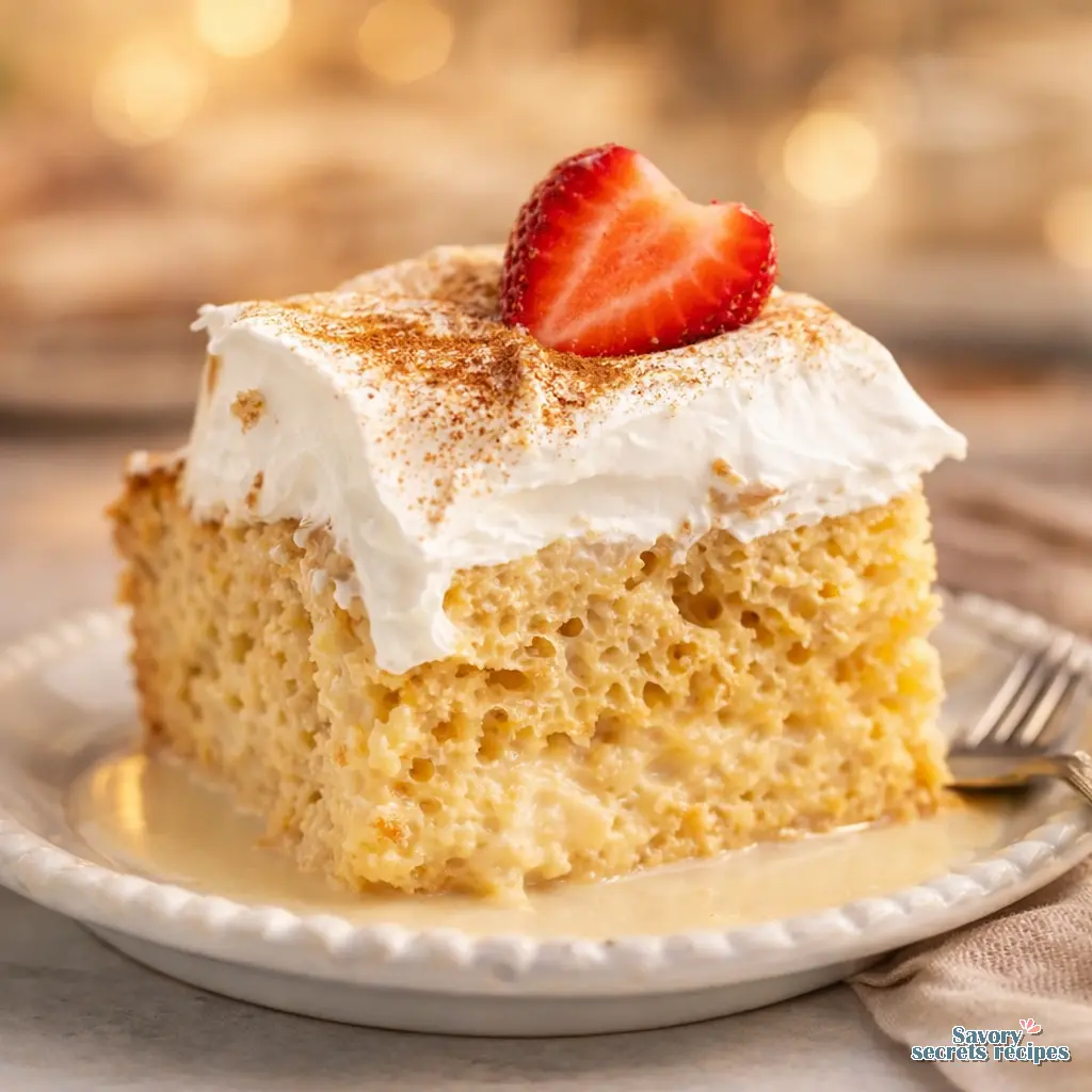 easy tres leches cake with box mix final presentation