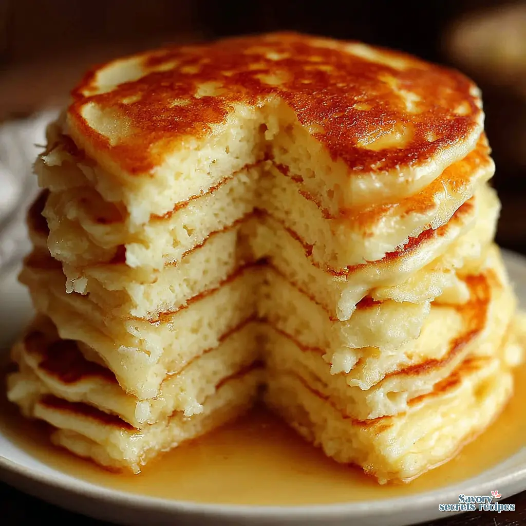 fluffy pancakes recipe close up