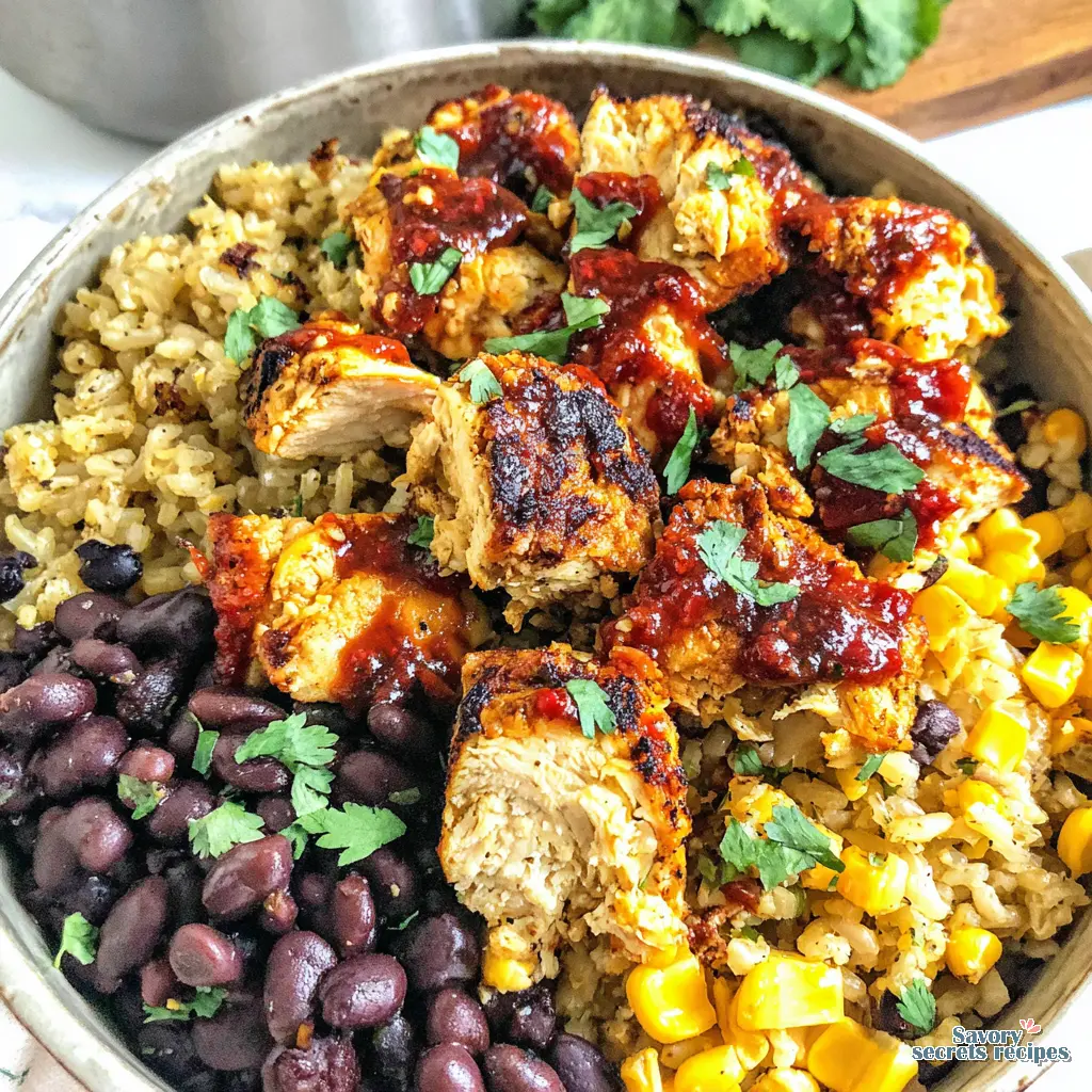 freezer friendly chicken burrito bowls - variation 4