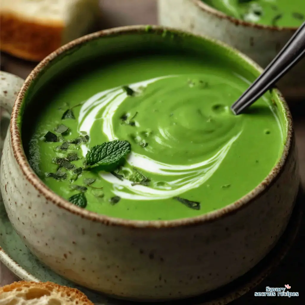 fresh pea and mint soup - variation 4