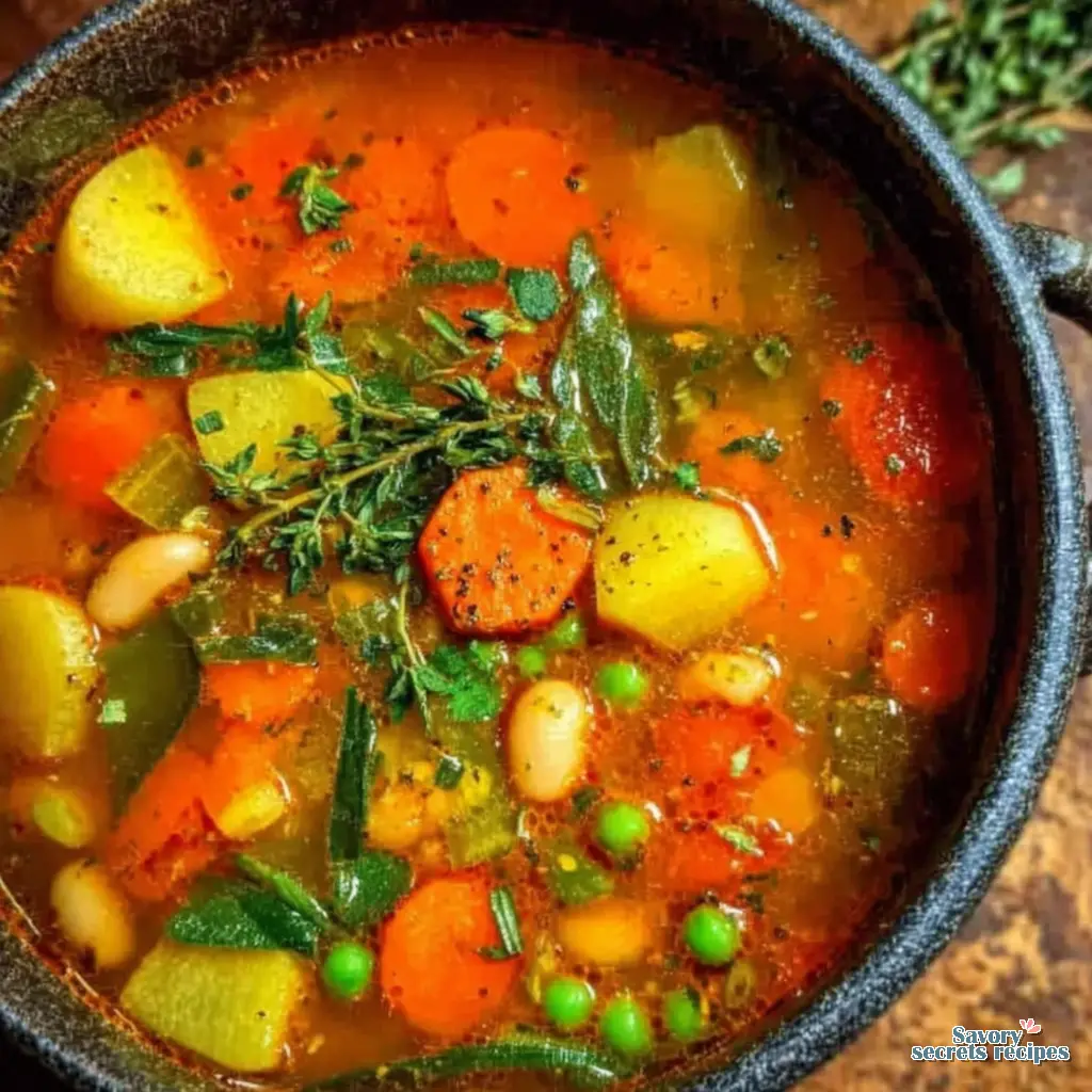 fresh vegetable broth soup final presentation