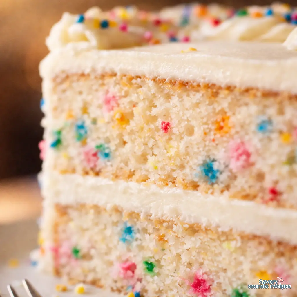 funfetti cake close up