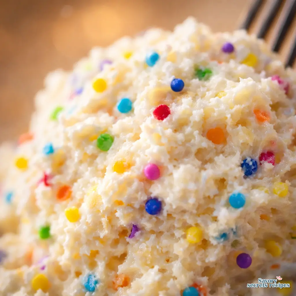 funfetti cake batter dip close up