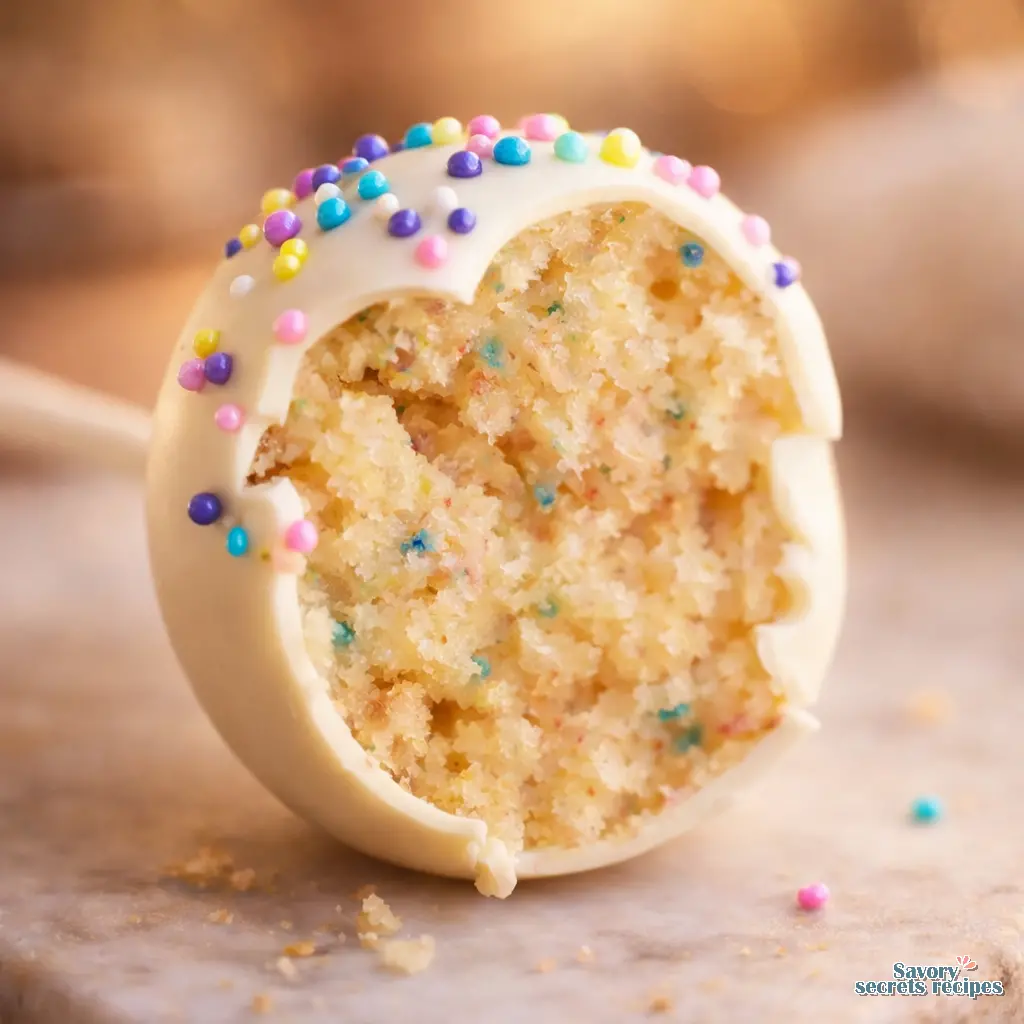 funfetti cake pops close up