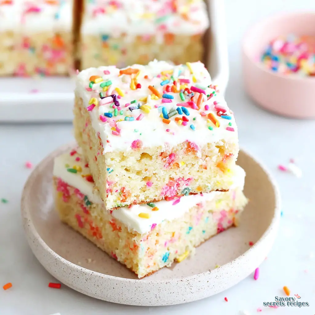 funfetti sheet cake keto close up