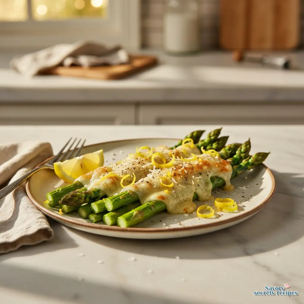 garlic parmesan roasted asparagus final presentation