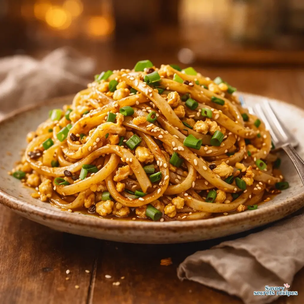 gluten free egg fried noodles final presentation