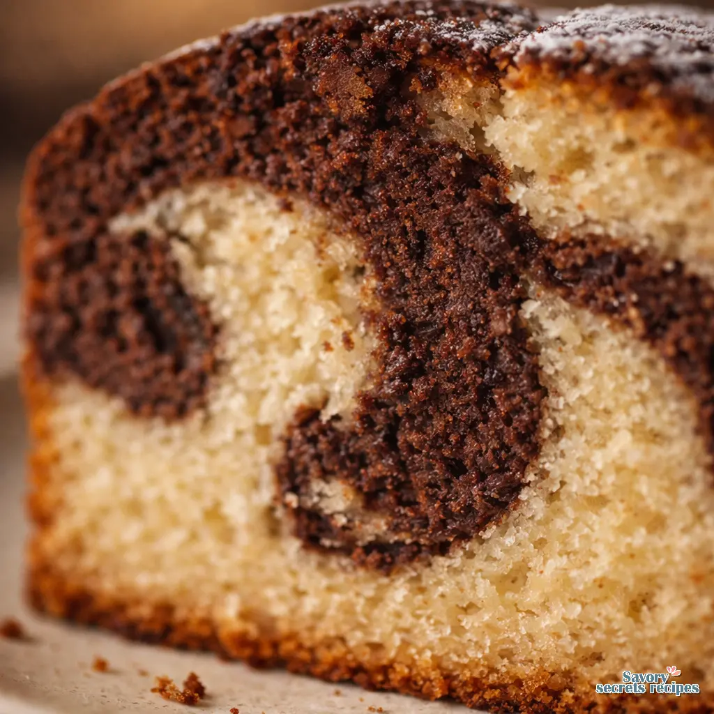 gluten free marble cake recipe close up