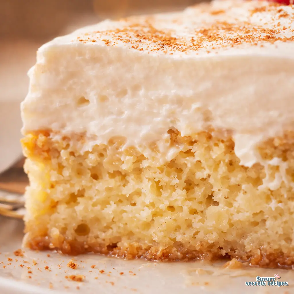 gluten free tres leches cake recipe close up