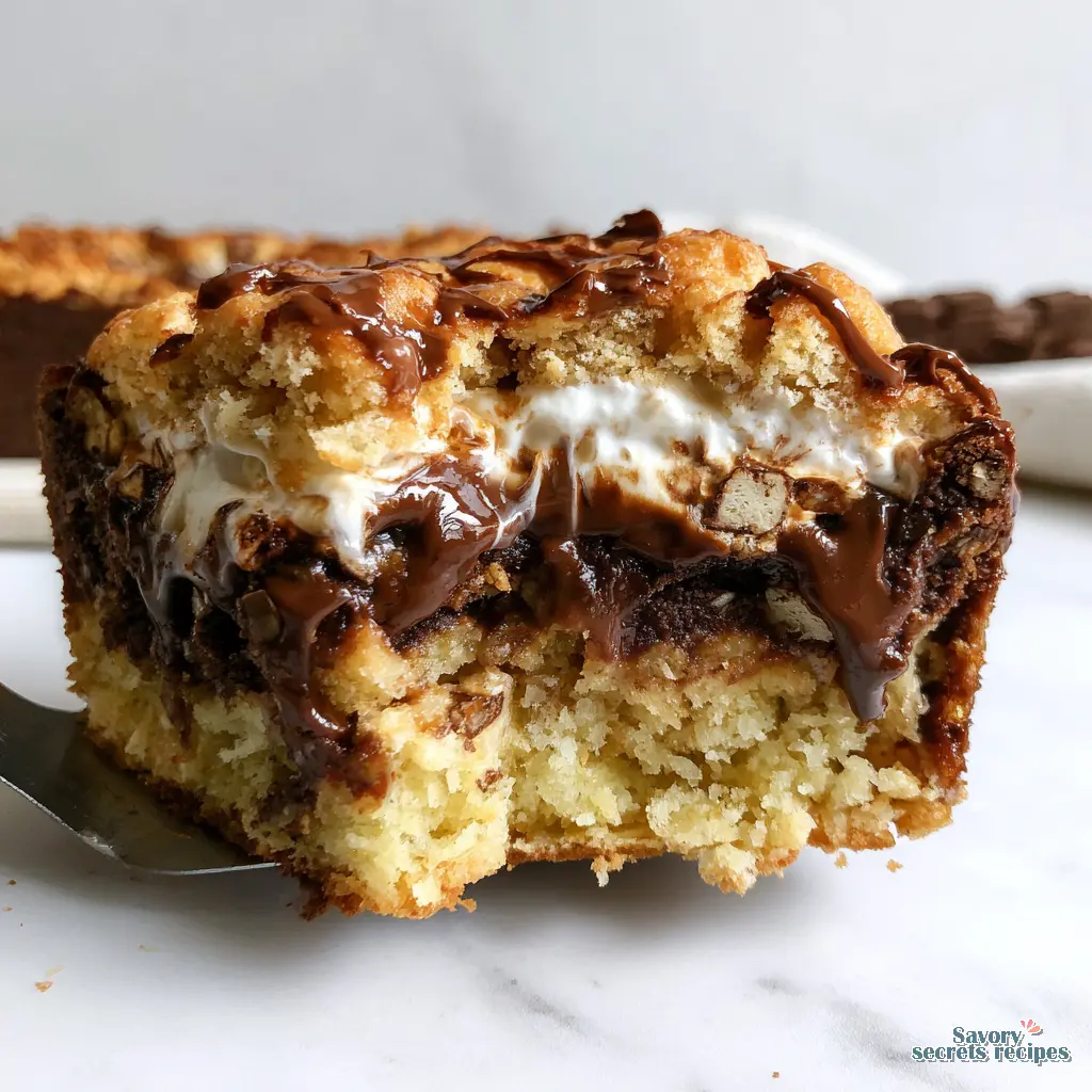 golden oreo dump cake close up