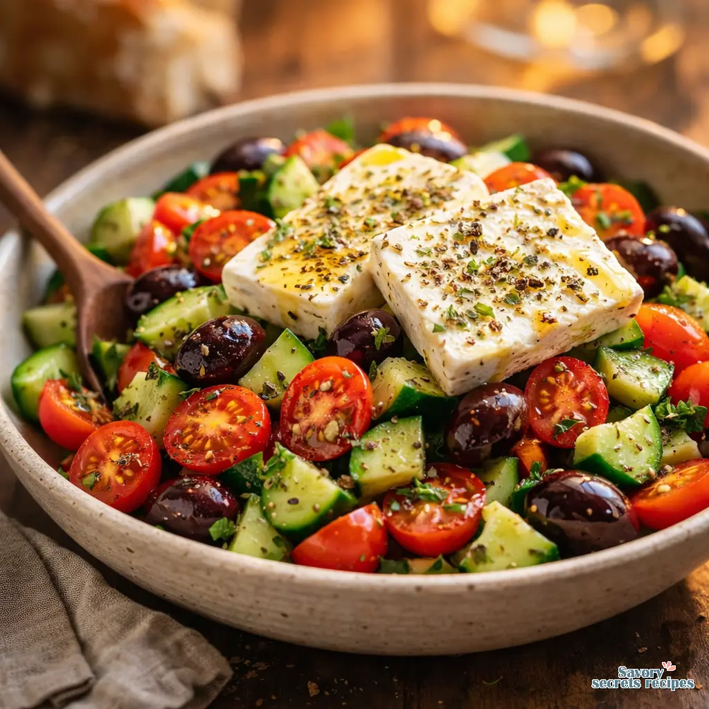 greek cucumber tomato salad final presentation