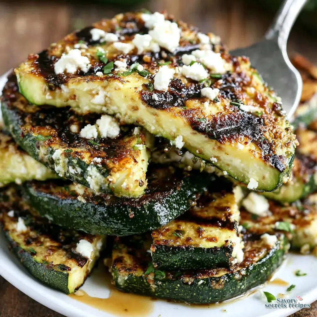 Simple Best Greek Grilled Zucchini with Feta