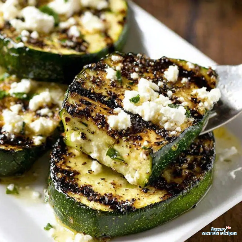 Greek Grilled Zucchini with Feta final presentation