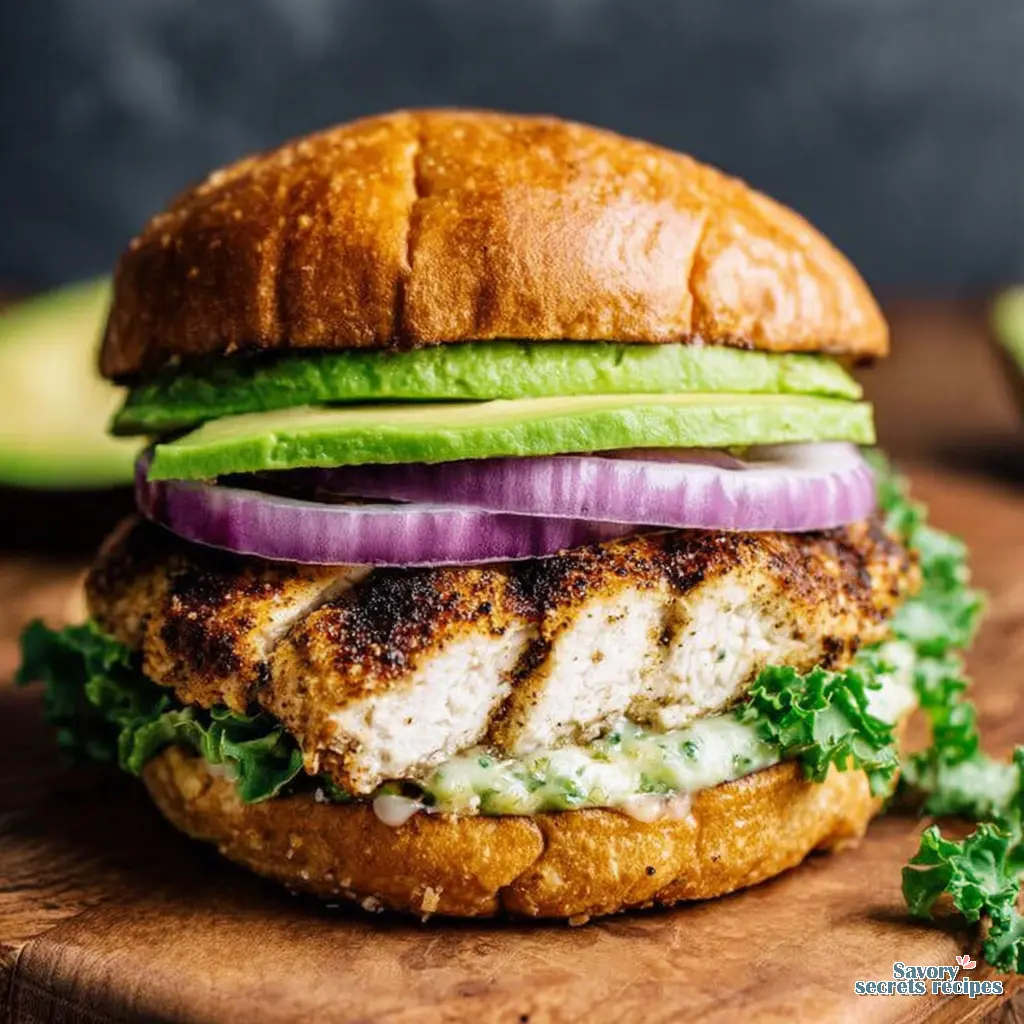 grilled chicken sandwich close up