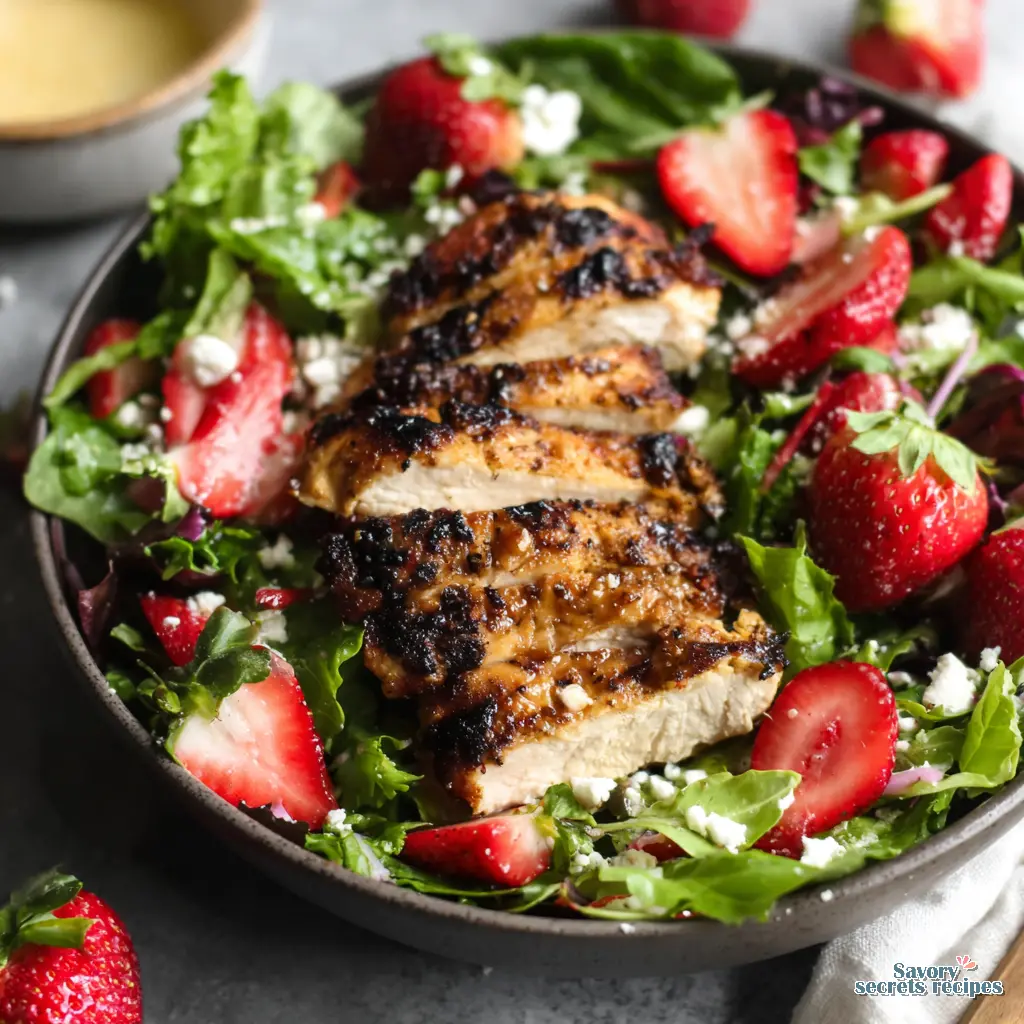 grilled chicken strawberry salad - variation 4