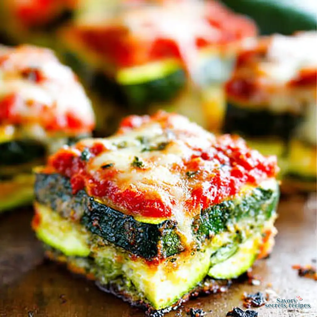 Grilled Zucchini Pizza Slices final presentation
