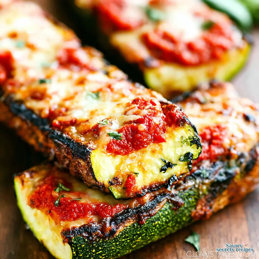 Grilled Zucchini Pizza Slices - variation 4