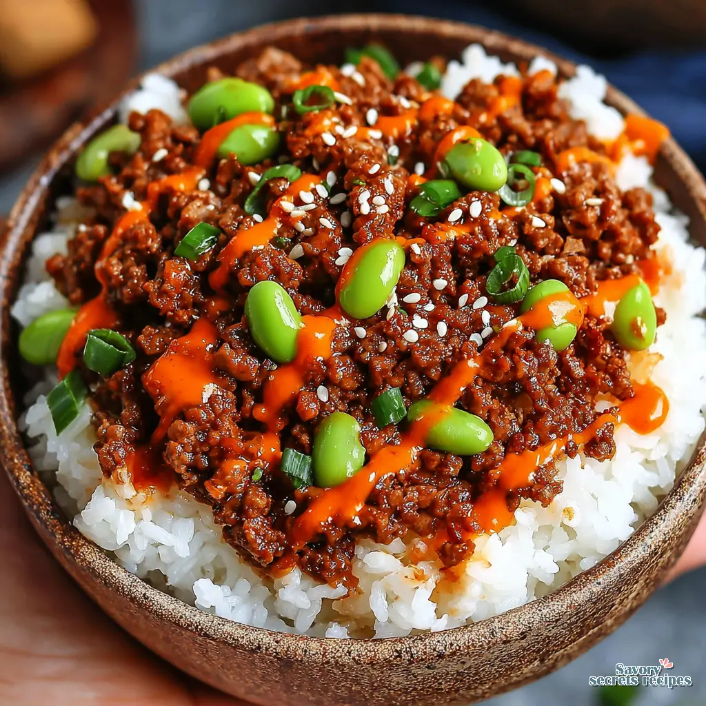 ground beef rice bowl high protein - variation 4