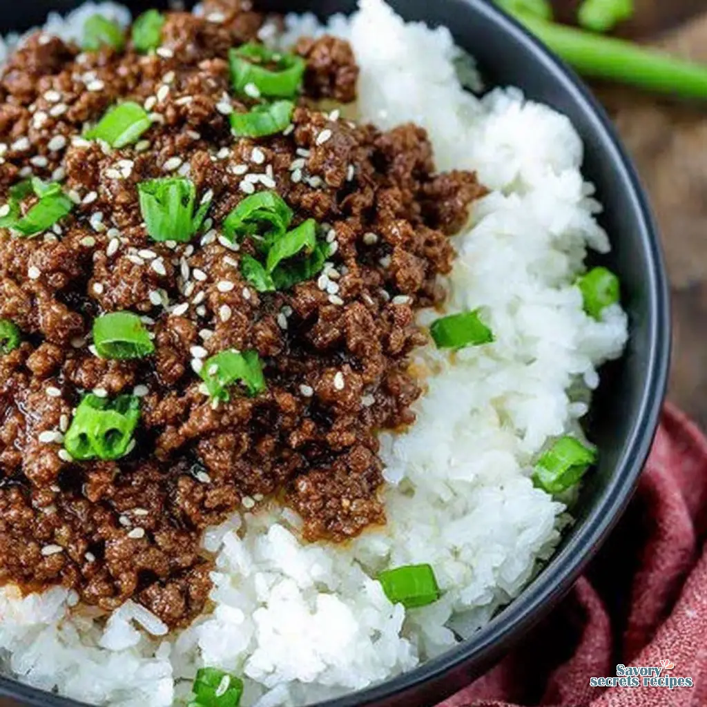 ground beef rice bowl instant pot final presentation