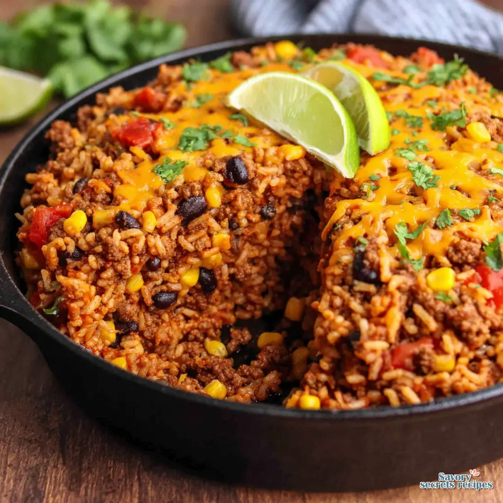 ground beef rice burrito bowl - variation 4