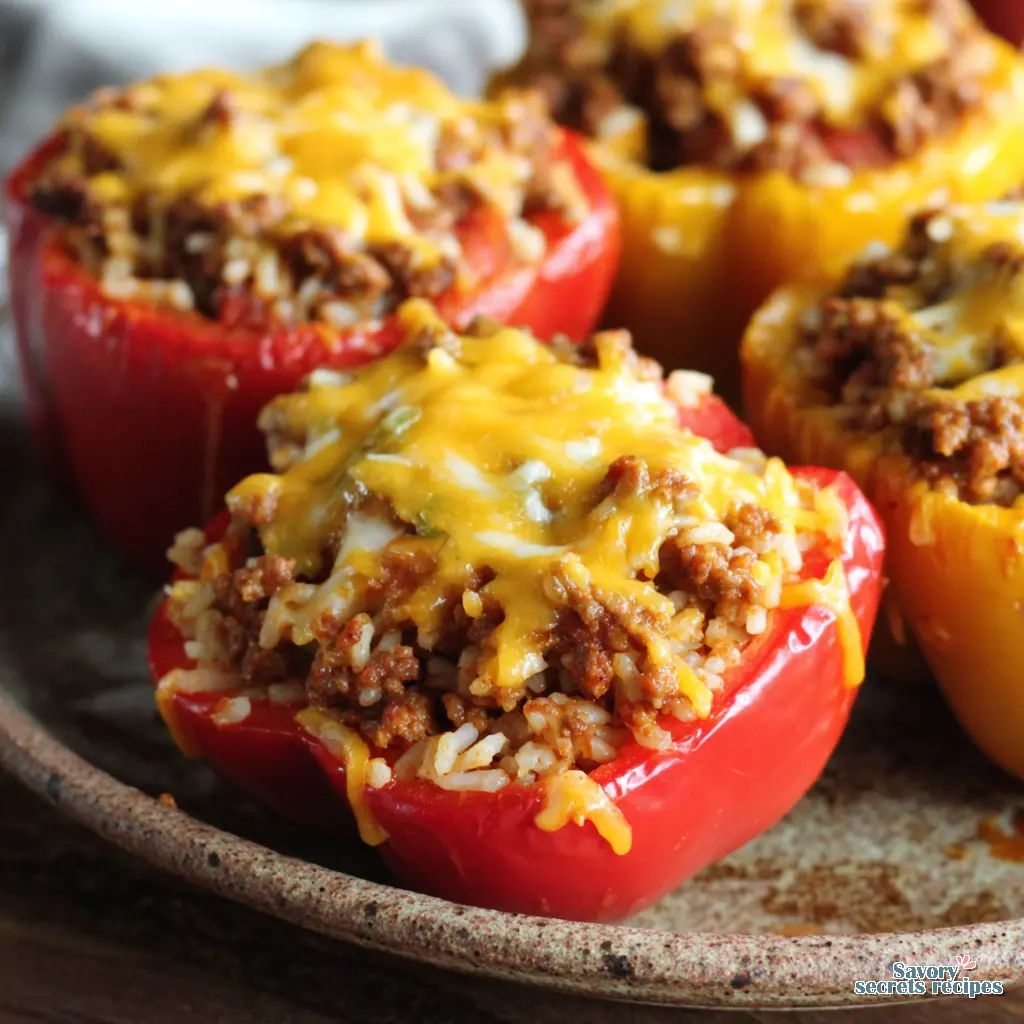 ground beef stuffed peppers - variation 4