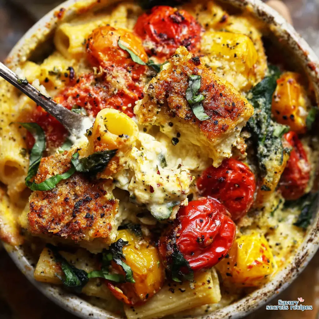 healthy baked feta pasta recipe - variation 4