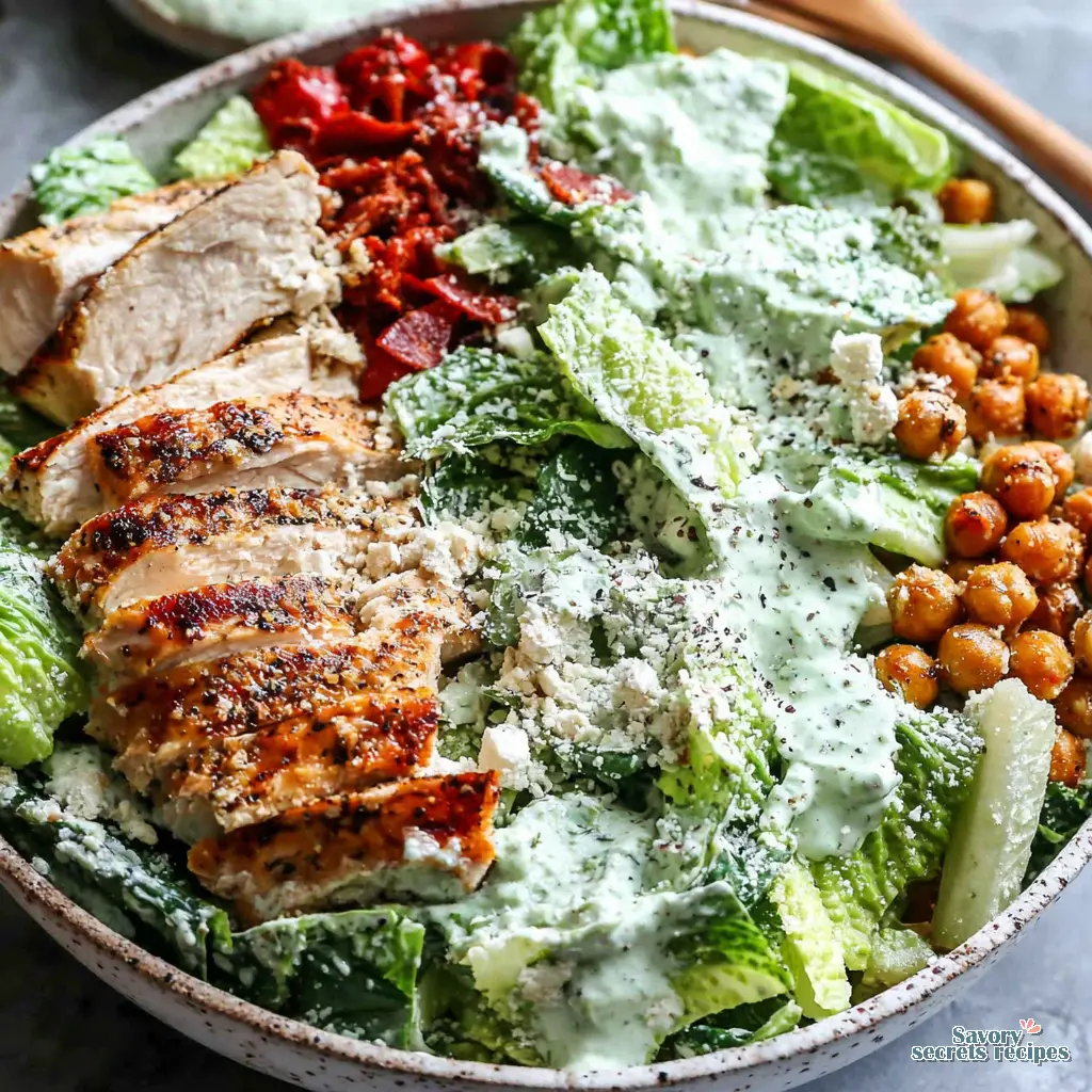 healthy caesar salad bowl final presentation