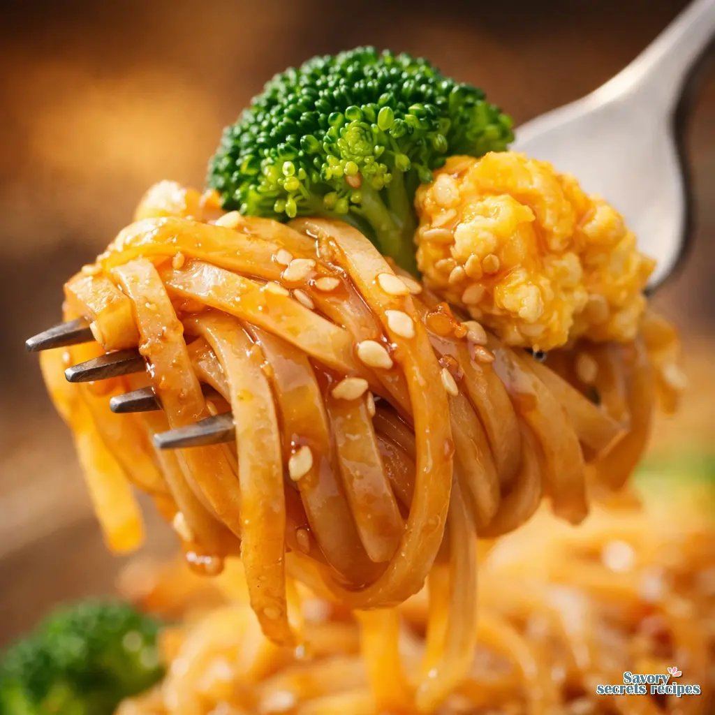 healthy egg fried noodles (low calorie) close up