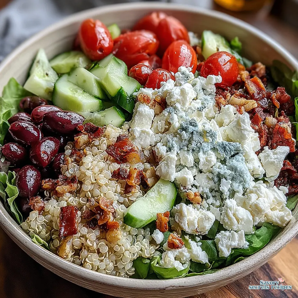 healthy greek salad bowl - variation 4