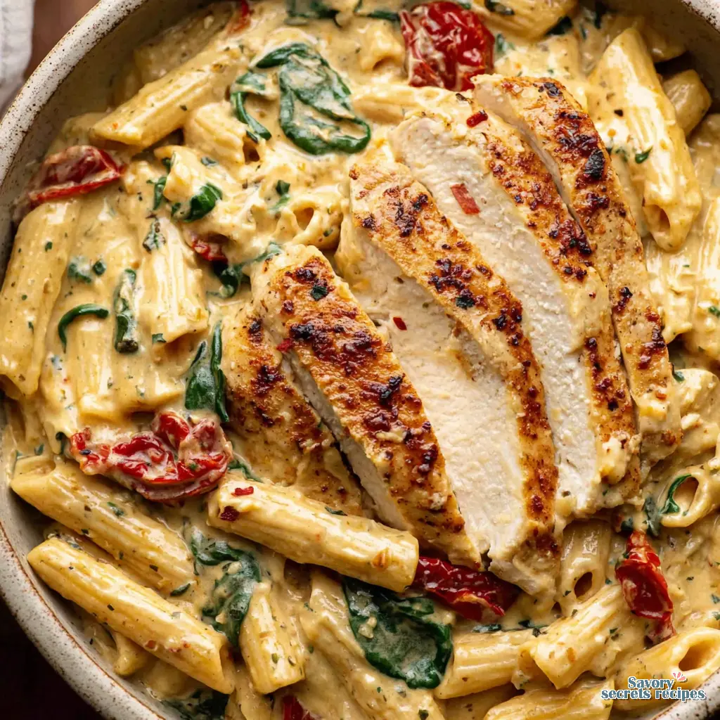 healthy marry me chicken pasta recipe final presentation