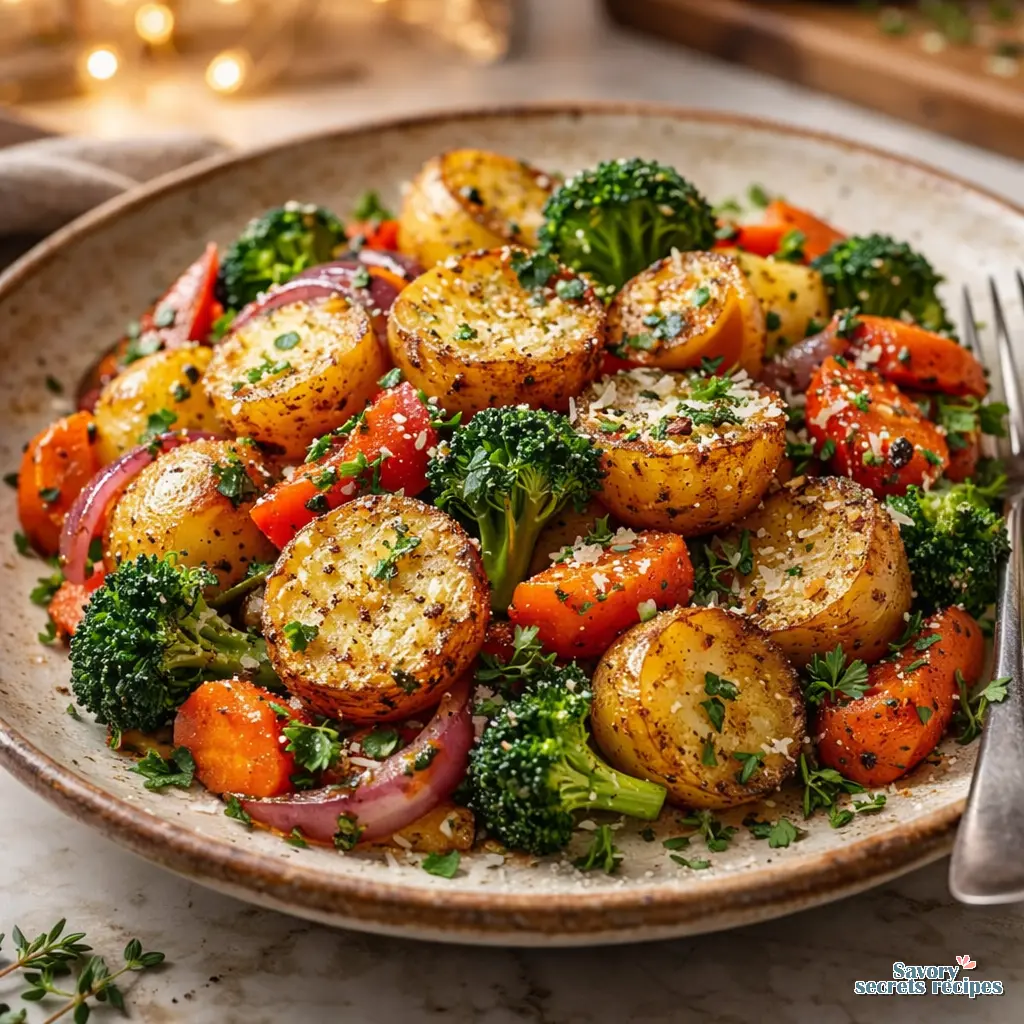 healthy roasted veggie mix final presentation