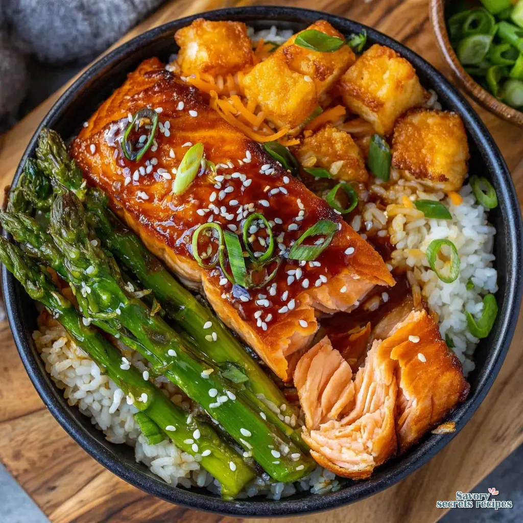 healthy salmon recipe close up