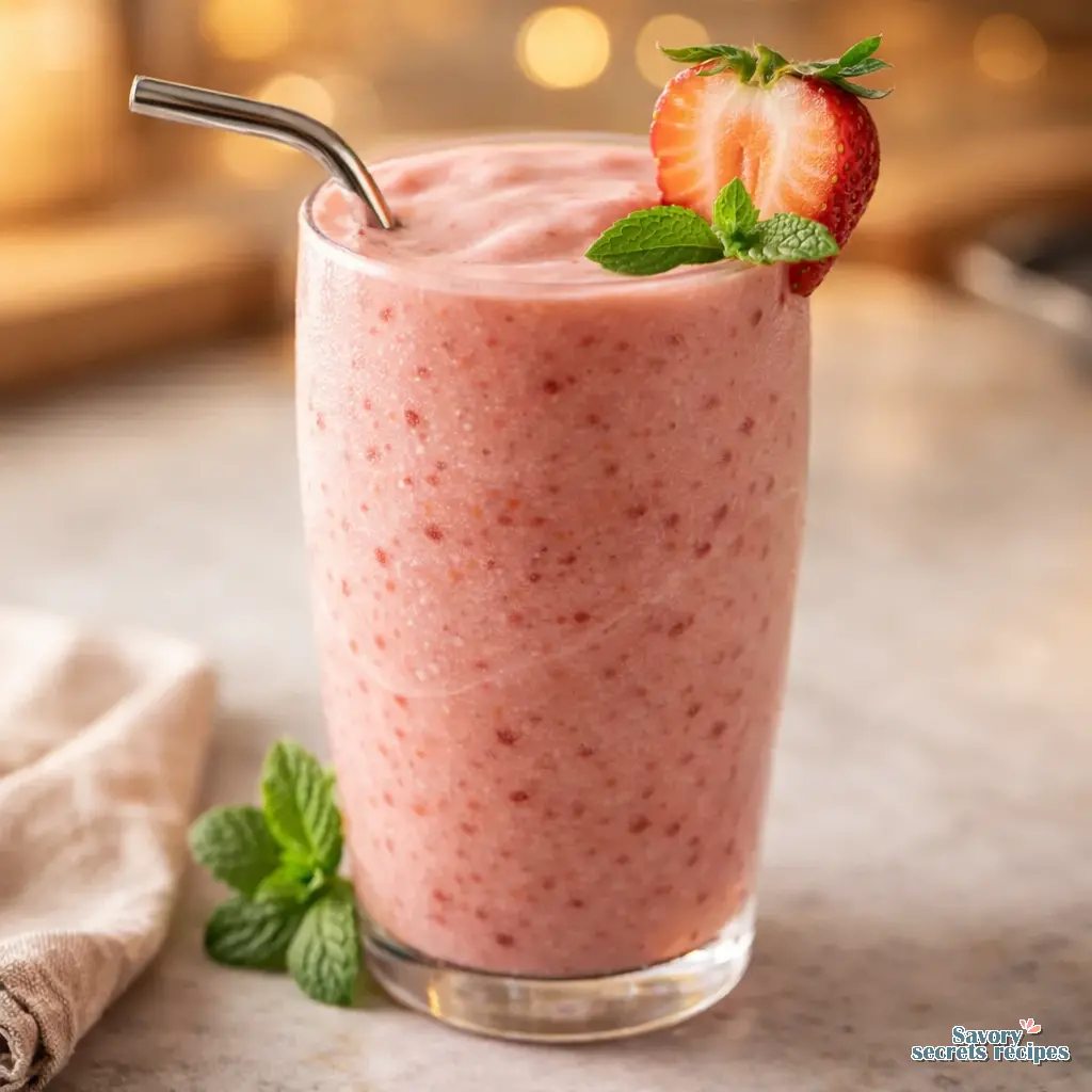 healthy strawberry smoothie final presentation