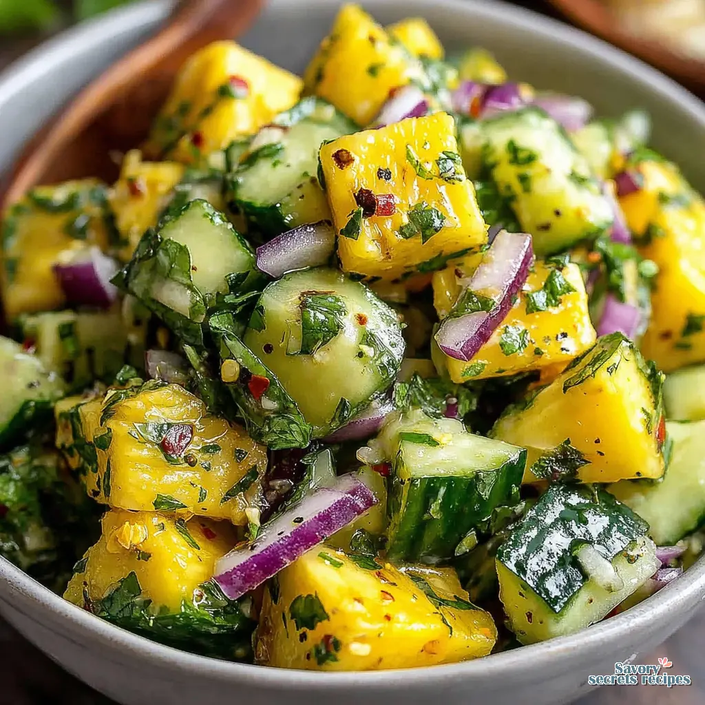 healthy summer salad close up