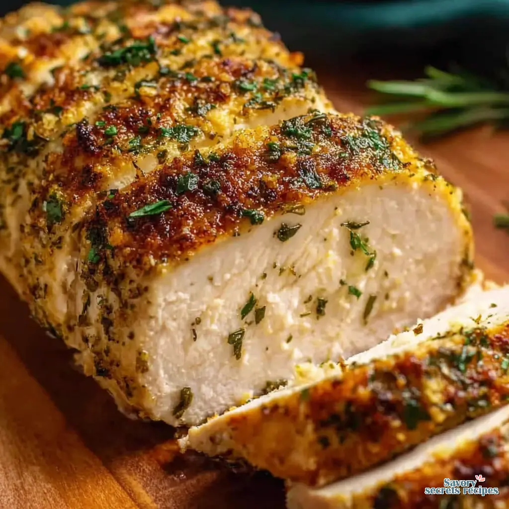 herb roasted chicken close up