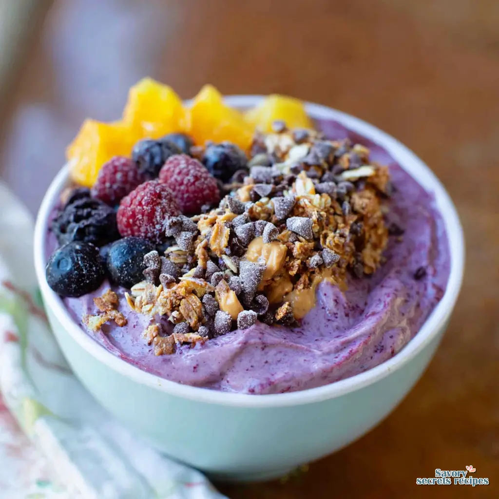 high protein berry smoothie bowl - variation 4